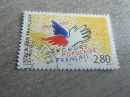 Cinquantenaire Du Secours Populaire Français - 2f.80 - Yt 2947 - Jaune, Noir, Rouge Et Bleu - Oblitéré - Année 1995 - - Oblitérés