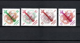 Haiti 1963 Space, Expo Seattle Set Of 4 With Violet O/p  "Utilisations Pacifiques De L'espace" MNH - North  America