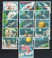 Haiti 1970 Space, Apollo 13 Set Of 16 With Oveprint "Apollo XIII Retour Sur La Terre" MNH - Nordamerika