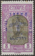 ETHIOPIA 1929 Air. Arrival Of First Aircraft Of The Ethiopian Government - 8m. - Olive And Mauve MNH (Violet Overprint) - Etiopia