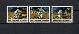 Haiti 1974 Space, UPU Centenary Set Of 3 With Overprint On Apollo 17 MNH - America Del Nord