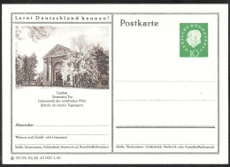 Germania/Germany/Allemagne: Intero, Stationery, Entier, Porta Tedesca Di Landau, German Landau Gate, Porte Allemande De - Denkmäler