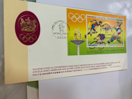 Hong Kong Stamp FDC Official 1992 Olympic Gold Cover - Neufs