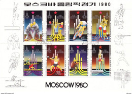 COREE DU NORD 1979 Jeux Olympiques De Moscou II , Michel 1881-1888 KB Oblitéré - Korea, North