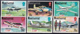 MONTSERRAT 1971 - Avion -  Yvert 268/73 ** - Montserrat