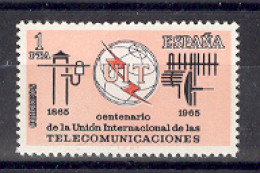 Spain 1965 - Centenario UIT Ed 1670 (**) - Unused Stamps