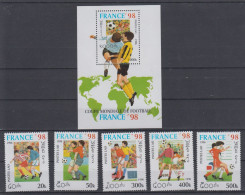 LAOS 1998 FOOTBALL WORLD CUP S/SHEET AND 5 STAMPS - 1998 – Frankreich