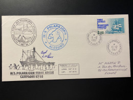 Lettre "Navire De Liaison Antarctique - Aviso - Eure" 10/12/1987 - 129 - TAAF - Terre Adélie - M/S Polarbjorn - Briefe U. Dokumente