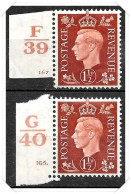 KGVI 1941-42 Def. 1.1/2d Pale Red-Brown Controls SG487 Mounted Mint Hrd2a - Unused Stamps