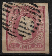 PORTUGAL 1866-67 D. LUIS I FITA CURVA CARIMBO 56 USED (NP#94-P37-L9) - Usati