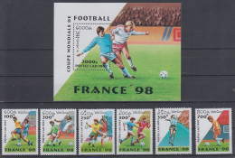 LAOS 1998 FOOTBALL WORLD CUP S/SHEET AND 6 STAMPS - 1998 – Frankrijk