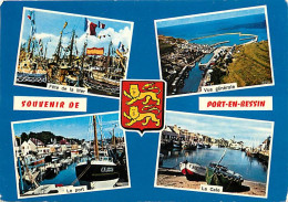 14 - Port En Bessin - Multivues - Bateaux - Blasons - CPM - Voir Scans Recto-Verso - Port-en-Bessin-Huppain