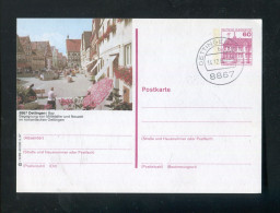 "BUNDESREPUBLIK DEUTSCHLAND" 1987, Bildpostkarte Mit Bildgleichem Stempel Ex "OETTINGEN" (B1109) - Illustrated Postcards - Used