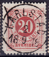 Stamp Sweden 1872-91 20o Used Lot23 - Oblitérés