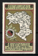 Reklamemarke Reichsverband Anker D. Deutschen Handels- Und Privatangestellten Österreichs, Landkarte  - Vignetten (Erinnophilie)
