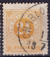 Stamp Sweden 1872-91 24o Used Lot36 - Oblitérés