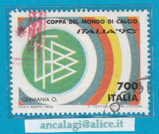 USATI ITALIA 1990 - Ref.0620B "Coppa Del Mondo: GERMANIA" 1 Val. - - 1981-90: Afgestempeld
