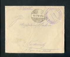 "DEUTSCHES REICH" 1918, Feldpostbrief Stegstempel "KREUZBERG", Nebenstempel "RESERVE-LAZARETT", Mit Inhalt (B1114) - Feldpost (franchigia Postale)