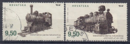 CROATIA 1244-1245,used,hinged,trains - Croacia