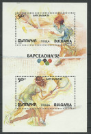 BULGARIA 1990 Year , Block Mint MNH(**) Olympic Games '92 - Blocchi & Foglietti