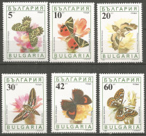 BULGARIA 1990 Year, MNH (**) Set Butterflies - Unused Stamps