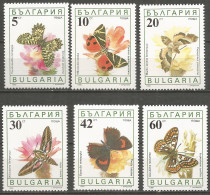 BULGARIA 1990 Year, MNH (**) Set Butterflies - Neufs