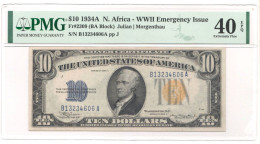 BILLETE ESTADOS UNIDOS 1934 A $10 DOLLARS USA NORTH AFRICA UNITED STATES BANKNOTE PMG 40 EPQ COMPRAS MULTIPLES CONSULTAR - Hawaii, North Africa (1942)
