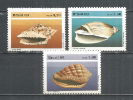 Brazil 1989 Year Mint Stamps MNH(**) Set Sea Shells - Unused Stamps