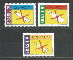Brazil 1991 Year Mint Stamps MNH(**) Set  - Unused Stamps