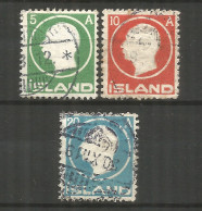 Iceland 1912 , Used Stamps Michel # 69-71 - Gebraucht