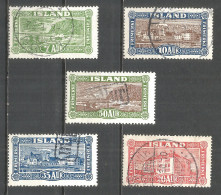 Iceland 1925 , Used Stamps Michel # 114-118 - Oblitérés