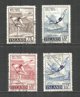 Iceland 1955 & 1957 Years Used Stamps Mi 298-9 , 314-15 - Gebraucht