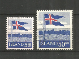 Iceland 1958 , Used Stamps Michel # 327-28 Flag - Gebraucht