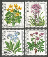 Iceland 1983 Used Stamps Set Mi 592-95 Flowers - Oblitérés