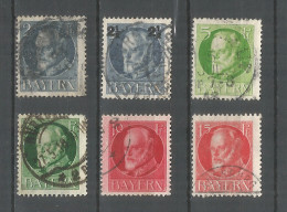Bavaria 1920 Year Used Stamps , Mi. 110-115 - Andere & Zonder Classificatie