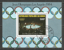 Congo 1984 Used Block Sport Boxing - Usados