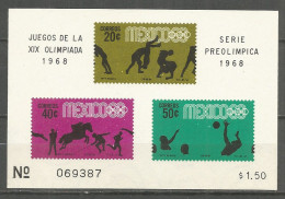 Mexico 1966 Year, Mint Block MNH (**)  XIX Olympiada - Mexico