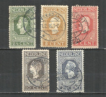 Netherlands 1913 Year, Used Stamps Mi.# 81-86 - Oblitérés