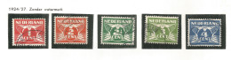 Netherlands 1924 Year, Used Stamps Mi.# 146-50 - Gebruikt