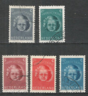 Netherlands 1945 Year, Used Stamps Mi.# 444-448 - Gebraucht