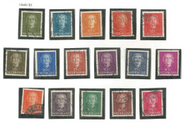 Netherlands 1949 Year, Used Stamps Mi.# 525-39 , 582 - Usados