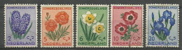 Netherlands 1953 Year, Used Stamps ,Mi 607-11 Flowers - Oblitérés