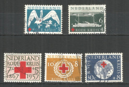 Netherlands 1957 Year, Used Stamps Mi.# 699-703 - Usati