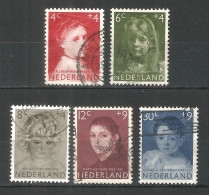 Netherlands 1957 Year, Used Stamps Mi.# 707-711 - Gebraucht