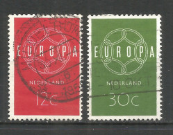 Netherlands 1959 Year, Used Stamps ,Mi 735-36 Europa Cept - Gebruikt