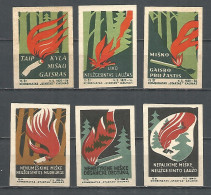 Lithuania UdSSR 6 Old Matchbox Labels - Boites D'allumettes - Etiquettes