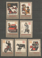 Lithuania UdSSR 7 Old Matchbox Labels - Cajas De Cerillas - Etiquetas