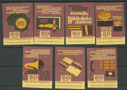 Lithuania UdSSR 7 Old Matchbox Labels - Boites D'allumettes - Etiquettes