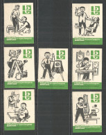 Lithuania UdSSR 7 Old Matchbox Labels  - Boites D'allumettes - Etiquettes