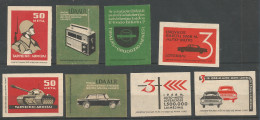 Lithuania UdSSR 8 Old Matchbox Labels - Boites D'allumettes - Etiquettes